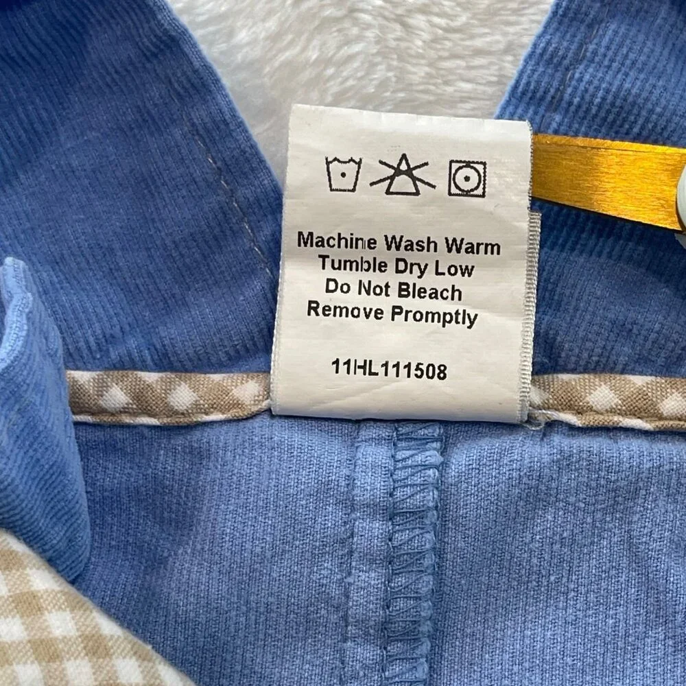 Florence Eiseman Corduroy Overalls Moose Embroidery Unisex Size 18M Blue‎ Cotton